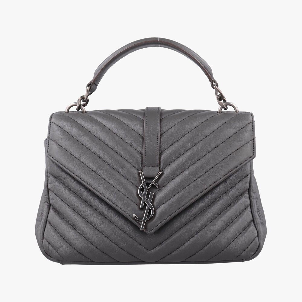 Saint Laurent College Leather Gray